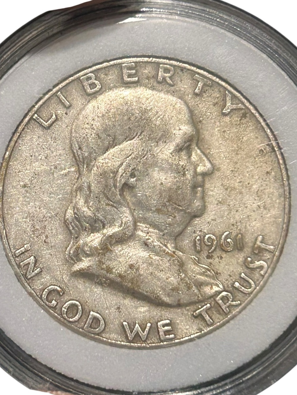 1961-D Franklin Half Dollar Silver Coin - Liberty In God We Trust - Picture 2 of 10